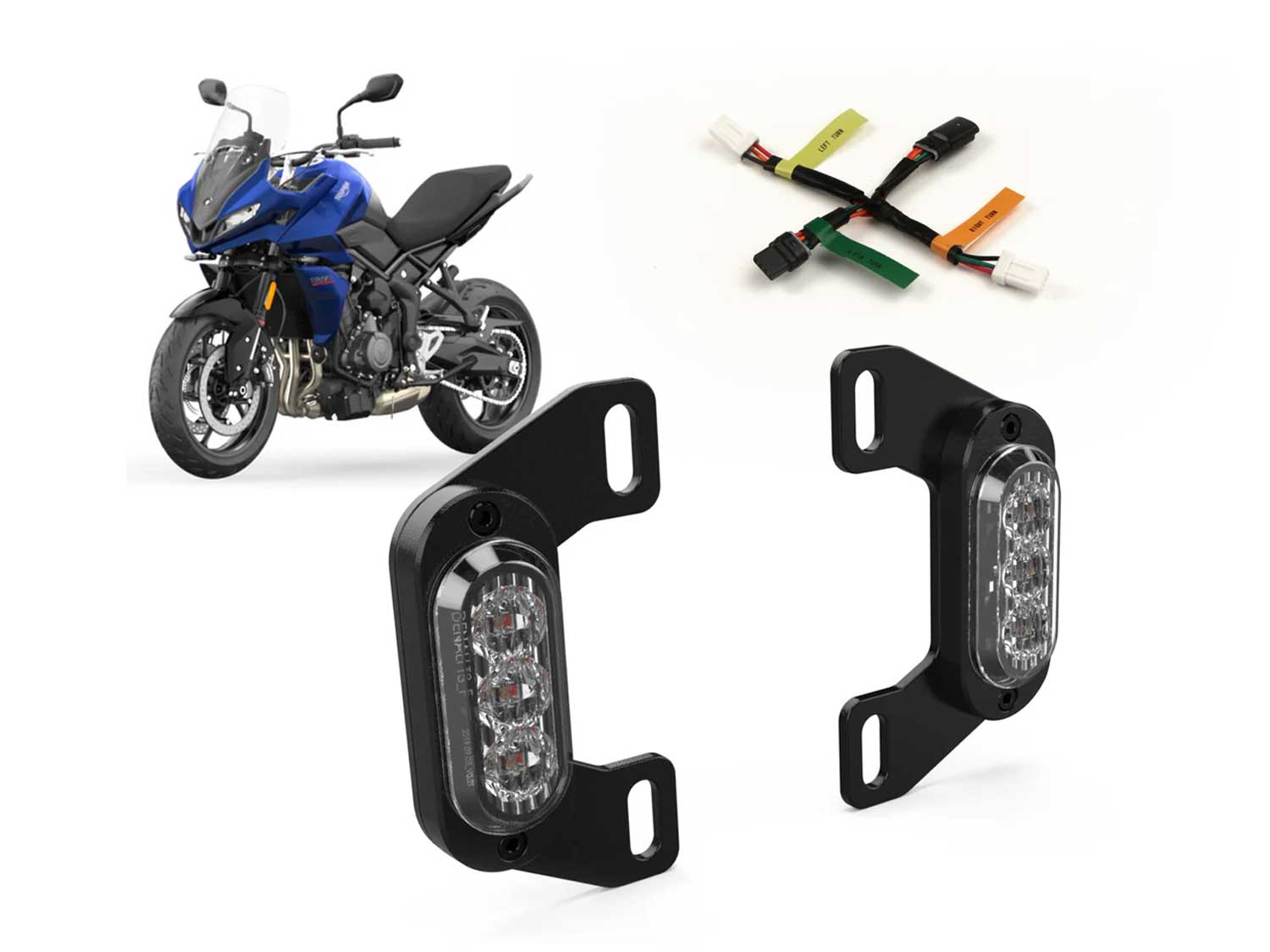DENDNL.WHS.23300-Rear-T3-Turn-Signal-License-Plate-Kit-Triumph-Tiger-Sport-660-22- Plug-&-Play Rear T3 Turn Signal License Plate Kit for Triumph Tiger Sport 660 '22-
