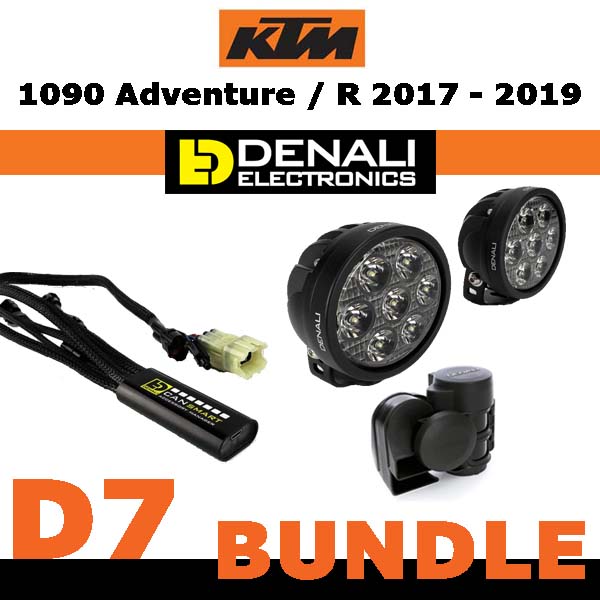 DENALI Electronics KTM 1090 Bundle incl. Canbus controller, D7 light pods and a soundbomb horn