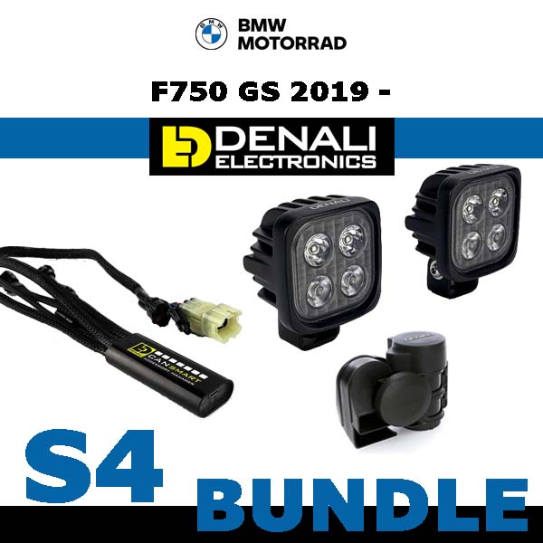 DENALI S4 BUNDLE (GEN II) BMW F750 GS 2019- DENALI Electronics BMW F750 Bundle incl. Canbus controller, S4 light pods and a soundbomb horn