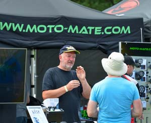 moto-mate owner Phil answering questions at the ABR festival stand