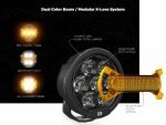 Denali D7 Pro driving light with DRL, Flood Turn, White Spot only and All on Hybrid Beam