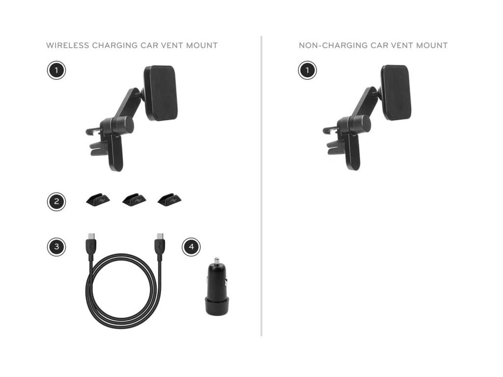 Peak Design Car Vent Mount Whats in the Box M CM A BK 1 Moto Mate - moto-mate
