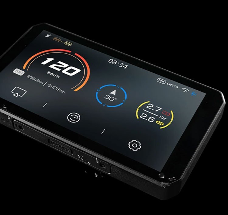 Chigee AIO-5 Play screen with TPMS view