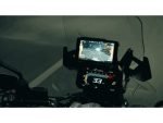 Chigee AIO-6 display with 60fps HDR motorcycle camera night vision view on BMW adventure bike.