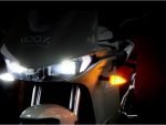 Zero Motorcycle with Weiser amber indicator front kit installed