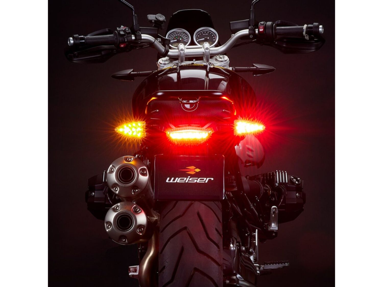 Weiser Extreme Evo Rear Kit for various motorcycles EXT-EVO-RBT-BM02-xx moto-mate Weiser Extreme Evo rear LED indicators on BMW R1200 / R1250 GS / GSA