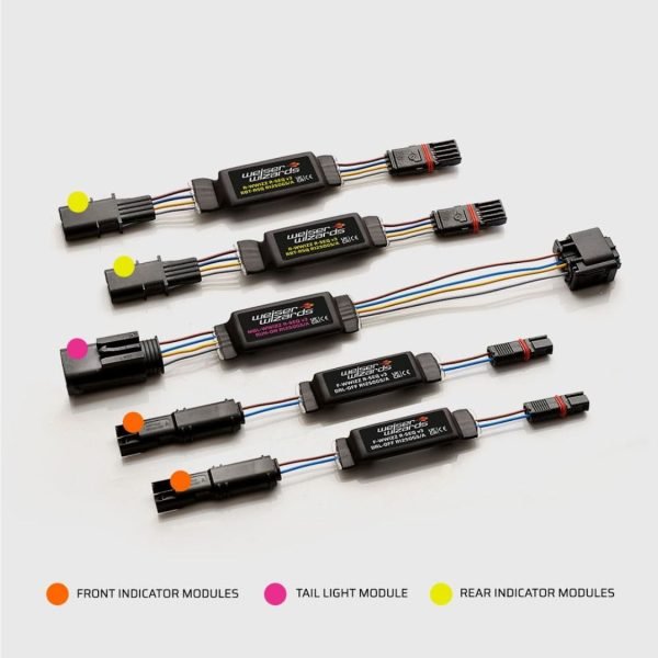 Indicator Re-Sequencing Kit from Weiser for BMW R1250 GS GSA Front & Rear Kit Module View