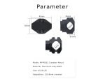 Chigee Crossbar Mount dimensions diagram showing 12 and 16 mm clamp sizes