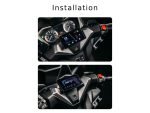 Chigee Fork Stem Mount installed on motorcycle showing AIO display on handlebar and dashboard area
