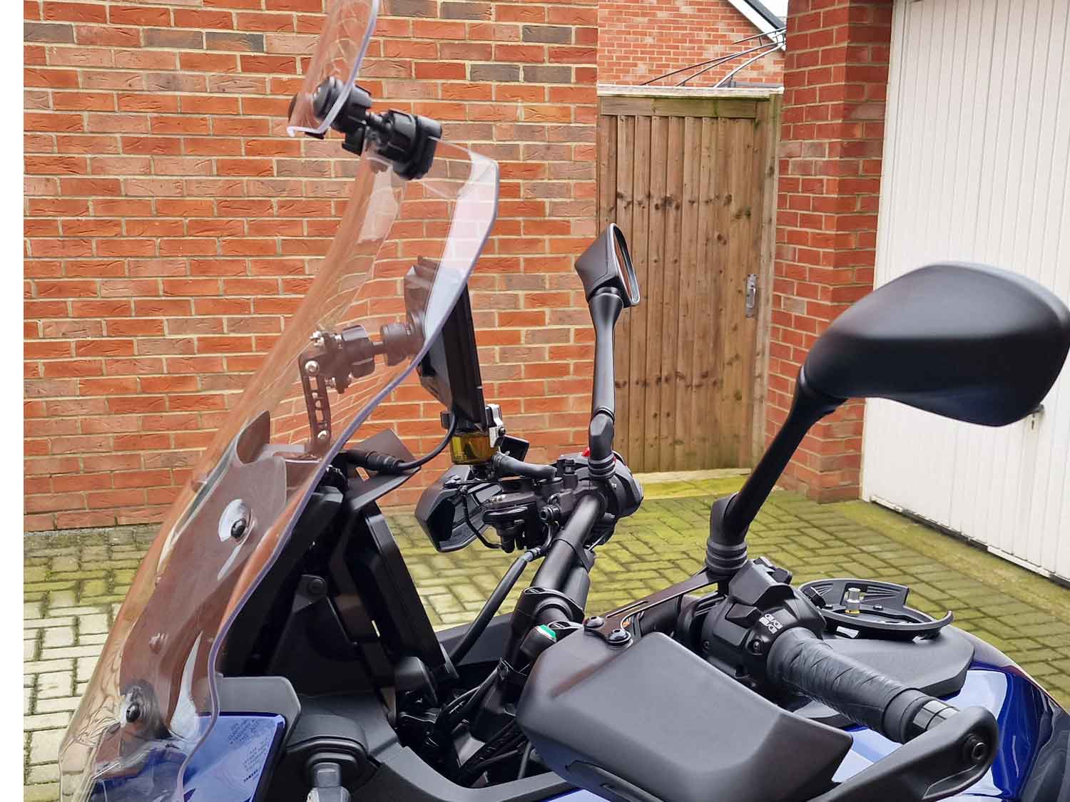Sat Nav Mount for Yamaha Tracer 9GT and 9GT+ from Moto-Mate Side View