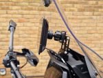 Motorcycle GPS SatNav Mount and Smartphone Mount for Yamaha Tracer 9GT and 9GT+ from Moto-Mate Close Side View