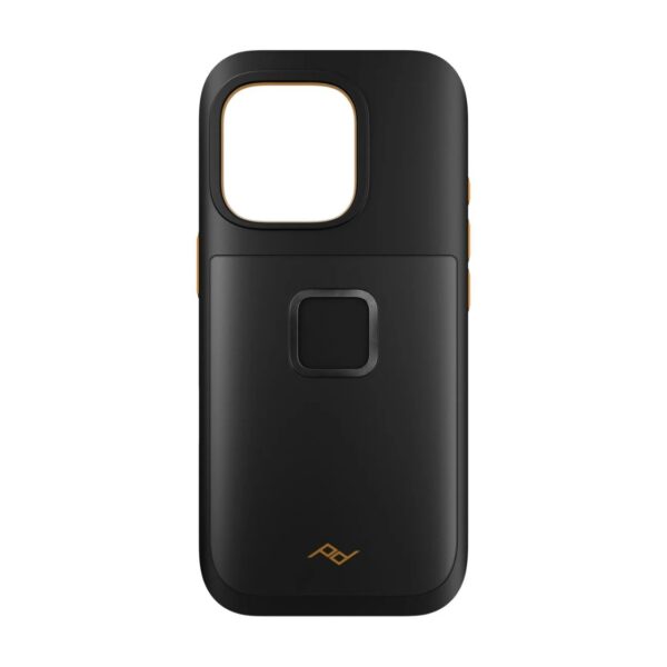 Peak Design GNAR Case for iPhone 16 Pro and iPhone 16 Pro Max in Black rear view with SlimLink mounting technology