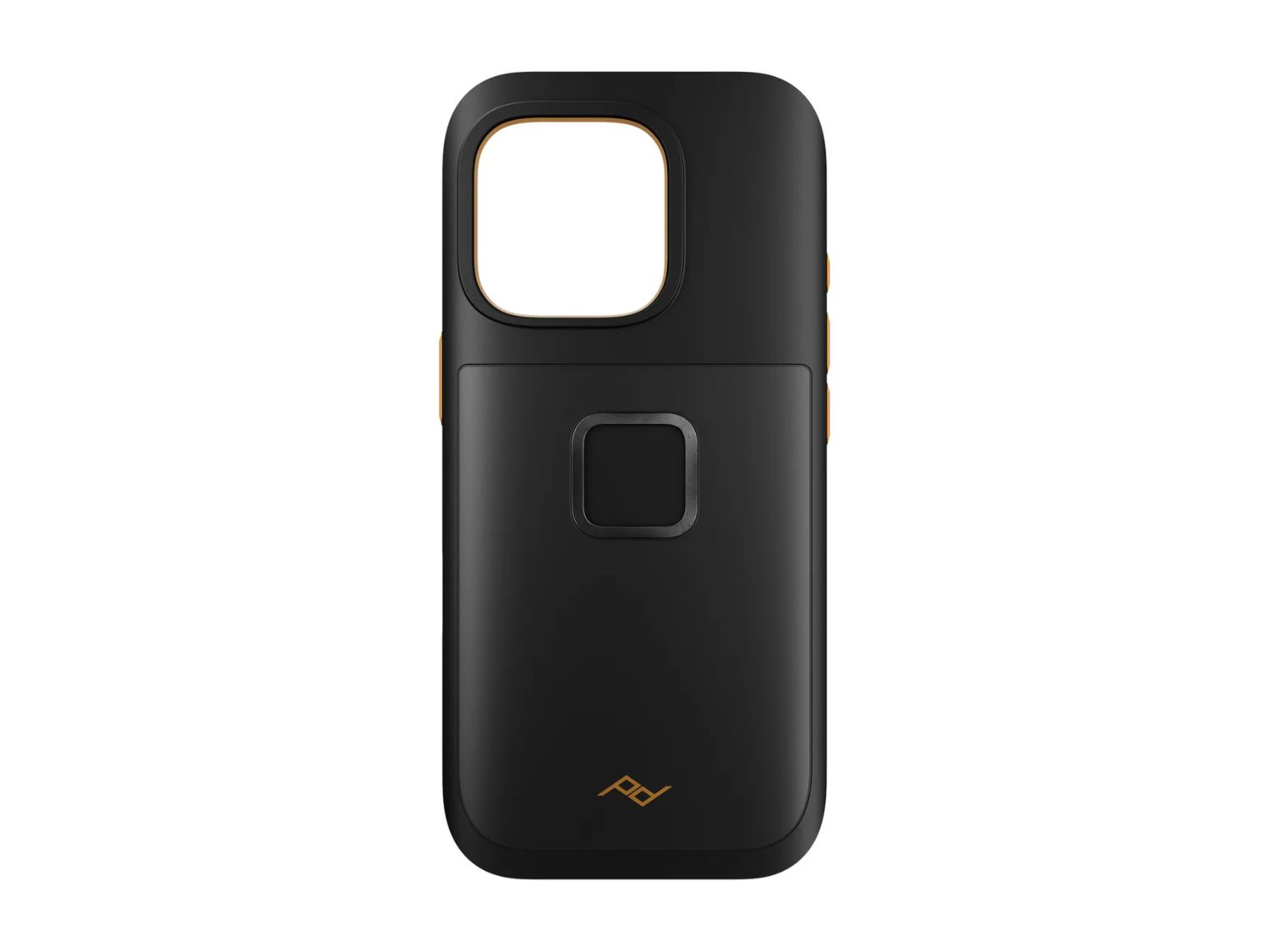 Peak Design GNAR Case for iPhone 16 Pro Black M-MX-BU-BK-1 M-MX-BV-BK-1 moto-mate Peak Design GNAR Case for iPhone 16 Pro and iPhone 16 Pro Max in Black rear view with SlimLink mounting technology