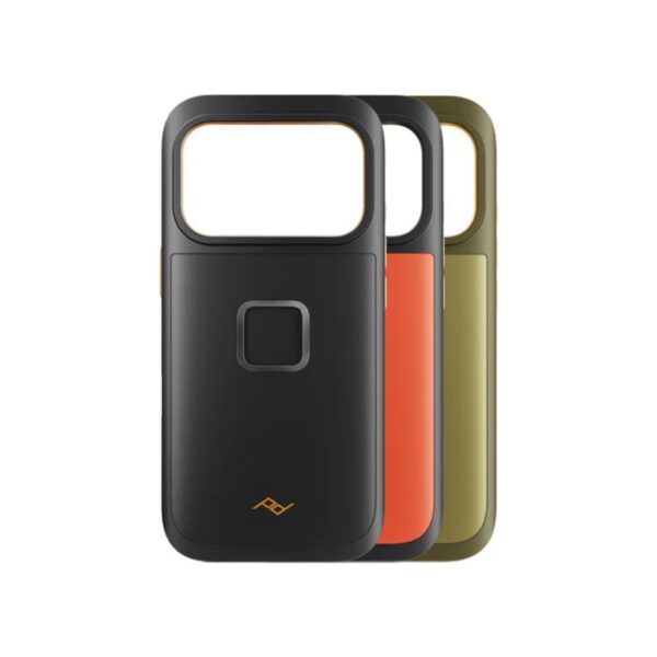 Peak Design Gnar Case for iPhone 17 Pro and iPhone 17 Pro Max available in Black, Ibis (orange) and Kelp (olive)