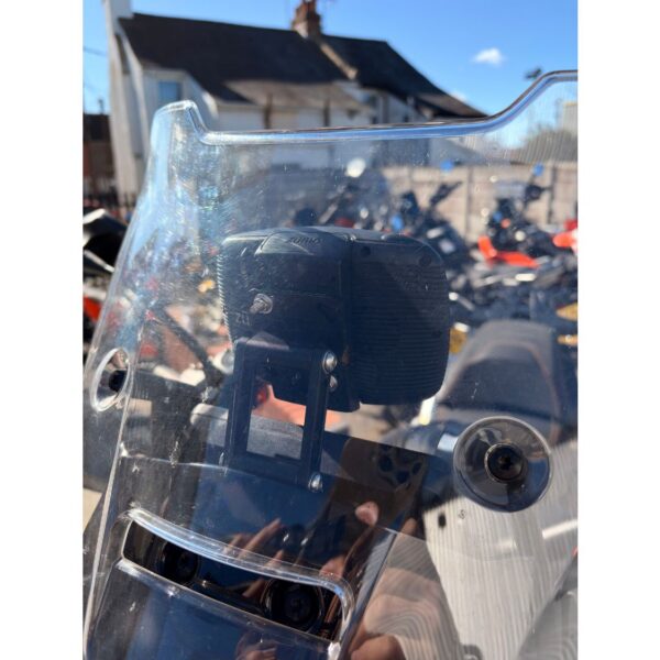 View through windscreen onto the back of the Moto-Mate KTM 1390 S R 2026- Raised Nav Mount